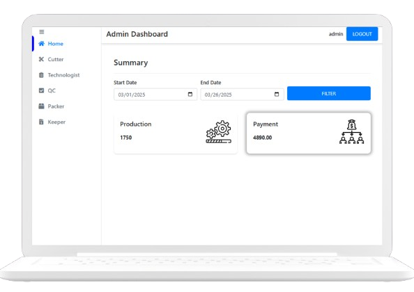 Luma ERP dashboard preview